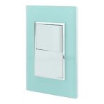 Apagador doble sencillo y de escalera carcasa de acrílico aqua 4551