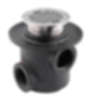 Coladera base ancha de tres bocas con rejilla redonda MOD. 127