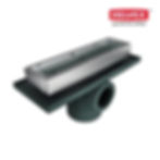 COLADERA DE UNA BOCA DESAGUE DE CONTORNO RECTANGULAR PARA INSERTO CERAMICO MAXIM