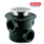 COLADERA DE TRES BOCAS REJILLA REDONDA MOD. 1342-H