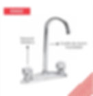 Mezcladora de cocina cuello alto tipo bastón cromada 03422