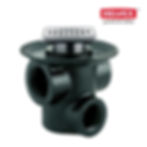 COLADERA DE TRES BOCAS REJILLA CUADRADA MOD. 25-CH