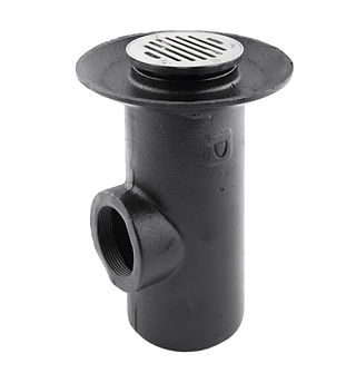 Coladera larga una boca rejilla redonda MOD. 124L