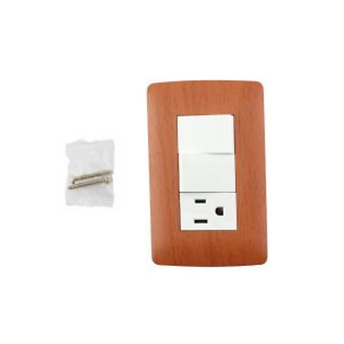 Doble apagador y contacto  aterrizado 4532