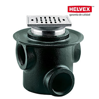 COLADERA DE TRES BOCAS DESAGUE DE CONTORNO CUADRADA MOD. 1342-35-CHL