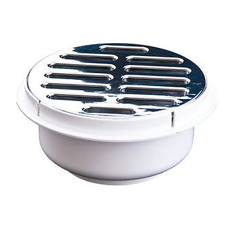 Coladera universal con rejilla redonda de plástico cromado MOD. 170