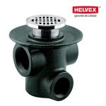 Coladera de rejilla redonda MOD 25 de 3 boca