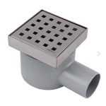 Coladera cuadrada rejilla perforada INOX MOD. CCRPINOX