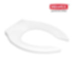 ASIENTO PARA TAZA FLUXOMETRO PLUS ELONGADO SIN TAPA CON ANTIBACTERIAL MOD. AF-2