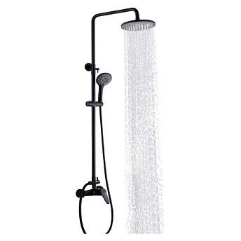 Conjunto de ducha con desviador Negro Mate MOD. TB60.020NEGRO