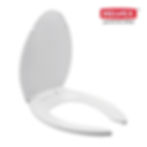 ASIENTO PARA WC ELONGADO FRENTE ABIERTO CIERRE LENTO CON ANTIBACTERIAL MOD. AT-1