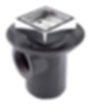 Coladera una boca con rejilla cuadrada e inserto cerámico MOD. 124RCI