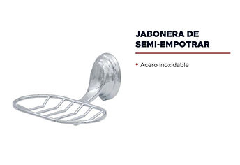 Jabonera semi empotrar Cromo J01C