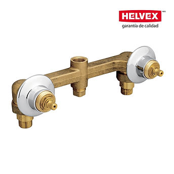 ENSAMBLE DOBLE DE EMPOTRAR PARA REGADERA O TINA VALVEX CERAMICO 1/4 DE VUEL MOD.