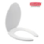 ASIENTO PARA WC ELONGADO FRENTE ABIERTO CIERRE ESTÁNDAR CON ANTIBACTERIAL MOD.