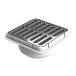 Coladera universal con rejilla cuadrada de plástico cromado MOD. 180