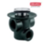 COLADERA DE TRES BOCAS DESAGUE DE CONTORNO CUADRADA MOD. 25-CHL