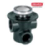 COLADERA DE TRES BOCAS DESAGUE DE CONTORNO REDONDA PARA INSERTO CERÁMICO MÁ MOD.