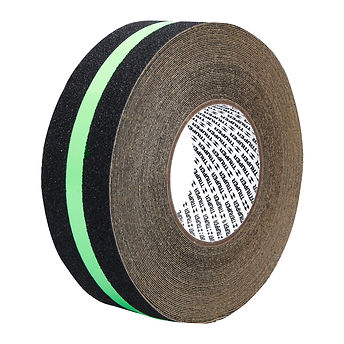 Cintas antiderrapantes negro/ fotoluminiscente 18 m 101451