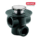 COLADERA DE TRES BOCAS DESAGUE DE CONTORNO REDONDA mod. 25-HL