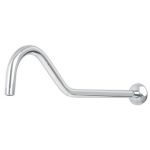 Brazo y chapeton tipo gancho para regadera, 50 cm MOD. 44508