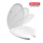 ASIENTO PARA WC ELONGADO CON TAPA ENVOLVENTE FRENTE ABIERTO CIERRE LENTO CO MOD.