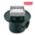 COLADERA DE UNA BOCA DESAGUE DE CONTORNO CUADRADA PARA INSERTO CERAMICO MAX MOD.