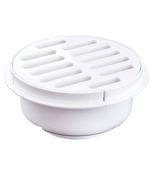 Coladera universal con rejilla redonda de plástico blanco MOD. 171