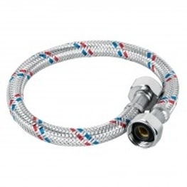 Manguera flexible para lavabo, 40 cm, aluminio. MOD. 26020