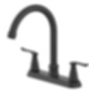 Mezcladora bimando para fregadero 8-NP negra