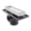 Coladera una boca con rejilla rectangular e inserto cerámico MOD. 124RRECTI