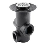 Coladera larga tres bocas con rejilla redonda MOD. 125L