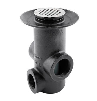 Coladera larga tres bocas con rejilla redonda MOD. 125L