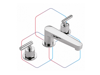 Mezcladora de lavabo 8" a 12" Spacio MOD ME8-SP01-1.9