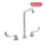 Llave Mezcladora Para Hospital 8" A 12" C Cuello de Ganso Giratorio Y Manij MOD.