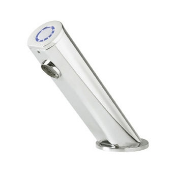 Grifo electrónico con botón piezoeléctrico e iluminación led azul MOD. WE22.550