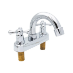 Mezcladora de 4" para lavabo con manerales de cruceta